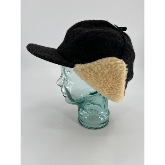 Filson Double Mackinaw Wool Cap Sz XL Dark Gray Shearling Insulated Winter - Picture 2 of 8